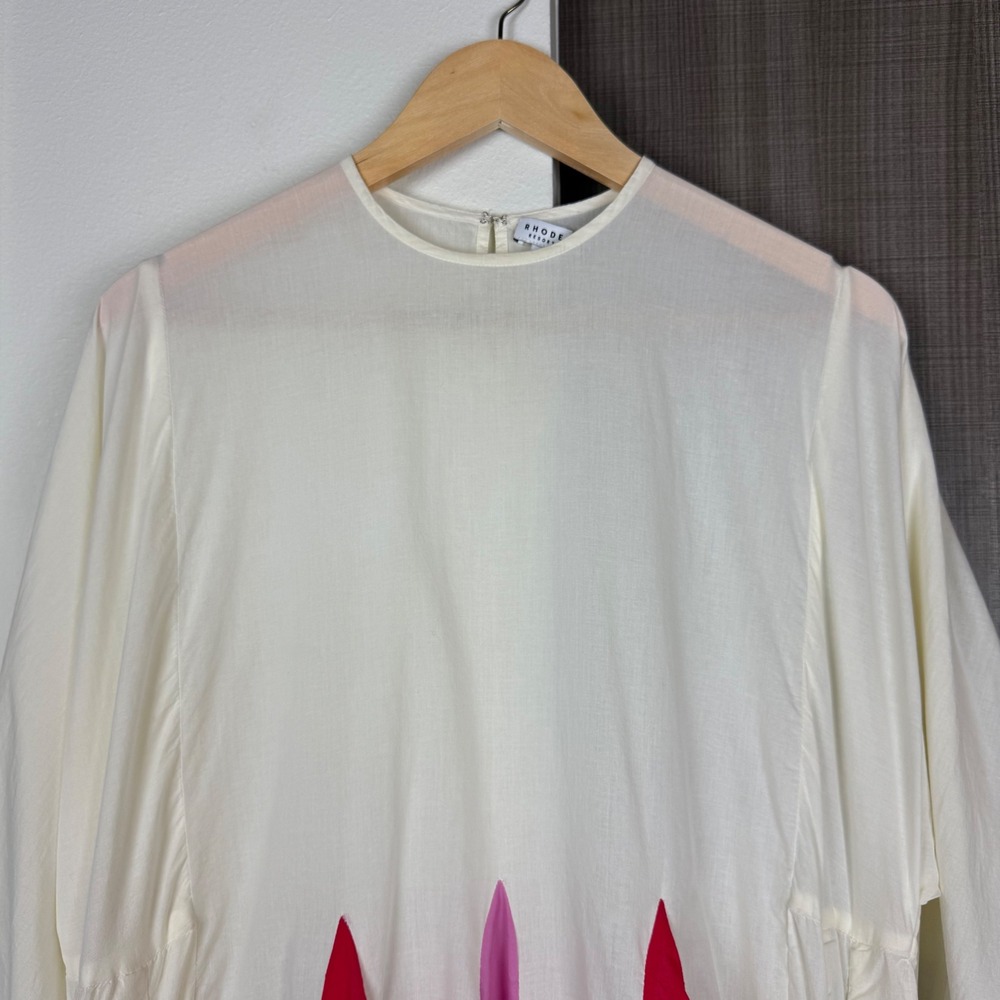 Rhode Resort Ella Mini Dress Pleat Rainbow Color Block Size XS - Picture 5 of 15